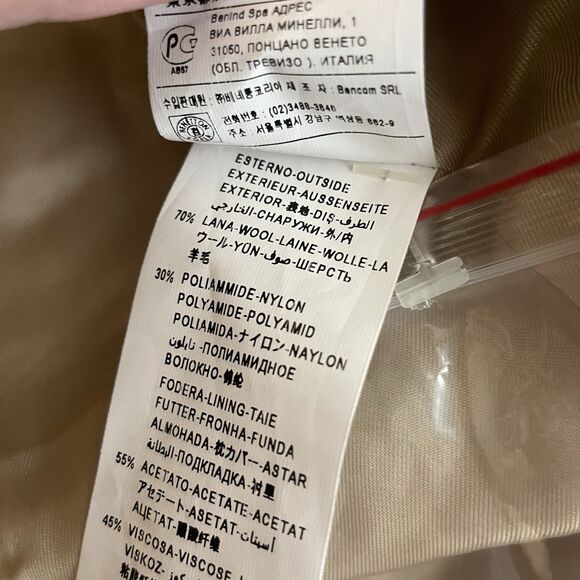 United Colors of Benetton Girls Toddler Size 18-24 Months Tan Wool Button Coat - Picture 6 of 6